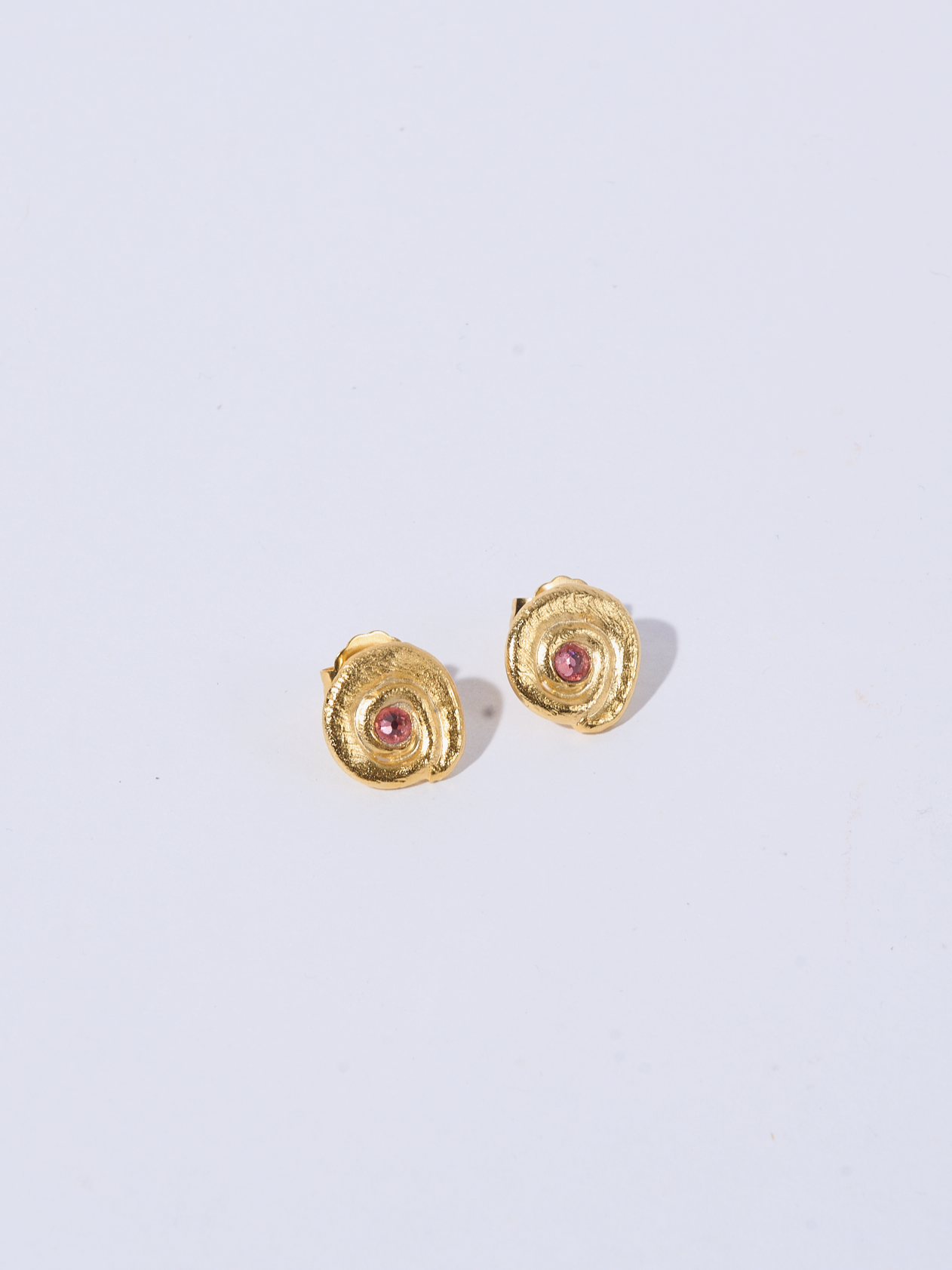 Aretes Topo Caracol Dorado